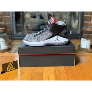 Size 4.5y Air Jordan 32 BG “MVP” Basketball Shoes Black Grey Flyknit AA1254-002